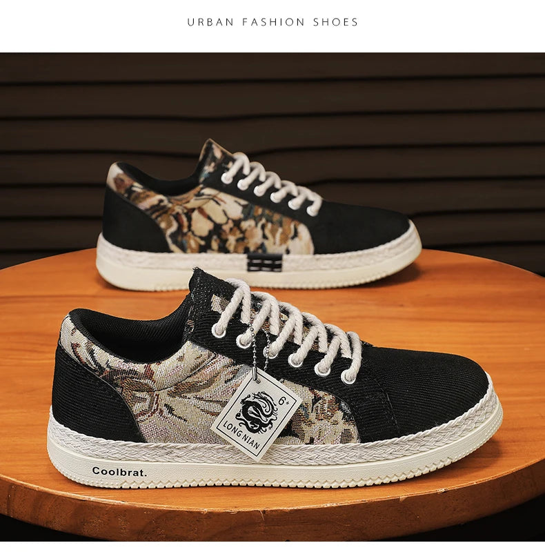 Canvas Men's Shoes Versatile Summer Trend Sports And Leisure Low Top Board Shoes Men's Cloth Shoes Soft Soles Work Shoes