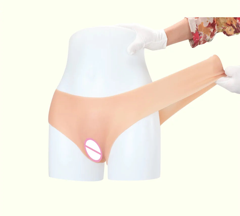 Simulated Silicone Fake Vagina Underwear Briefs Panties Hiding Penis For Crossdresser Transgender Shemale Dragqueen Cosplay Gays