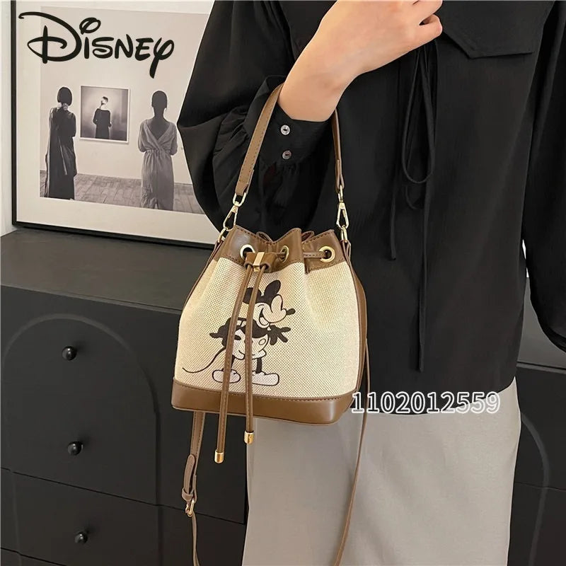 Disney Mickey New Women's Shoulder Bag Cartoon Cute Women's Handbag Fashion Trendy Women's Bag Large Capacity High Quality