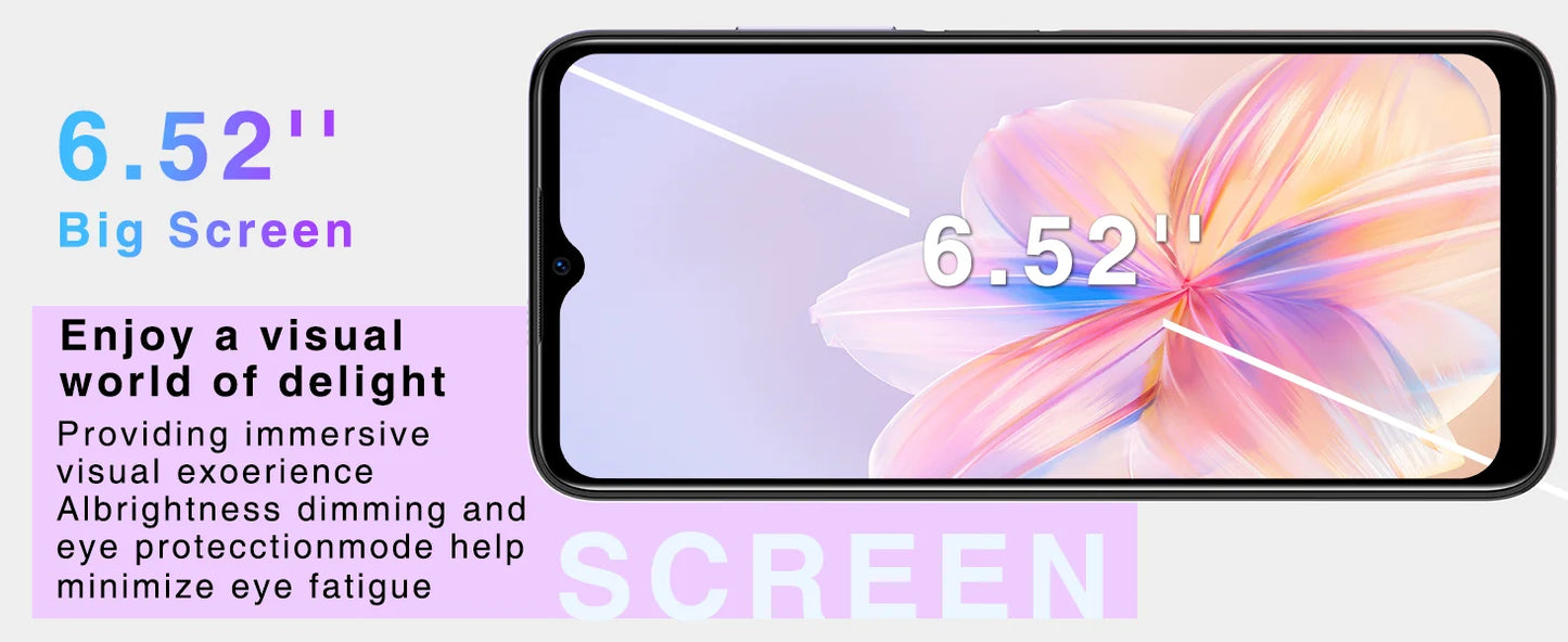 DOOGEE N50 Pro mobile phone free 20GB RAM + 256GB ROM Android 13 50MP AI camera, 6,52 inch 1TB expandable Widevine L1 4G