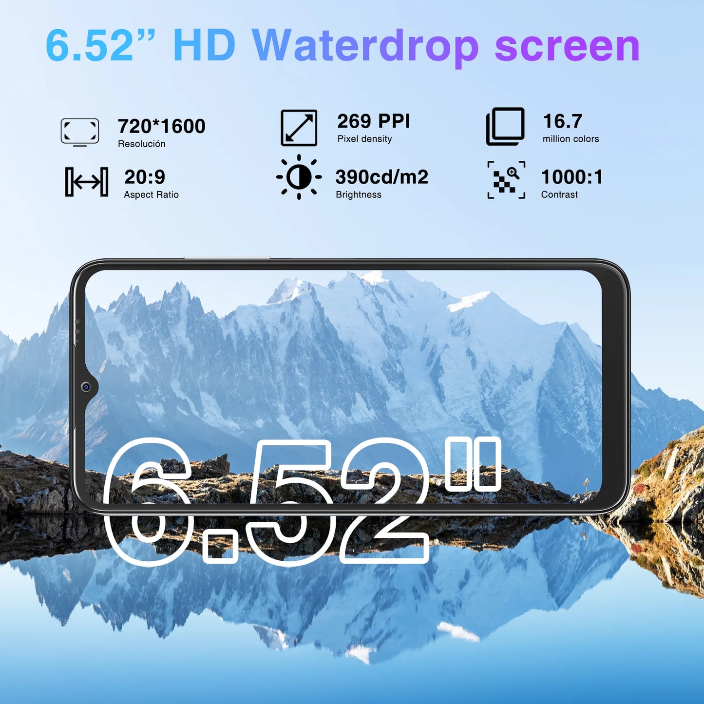 DOOGEE N50 Pro mobile phone free 20GB RAM + 256GB ROM Android 13 50MP AI camera, 6,52 inch 1TB expandable Widevine L1 4G