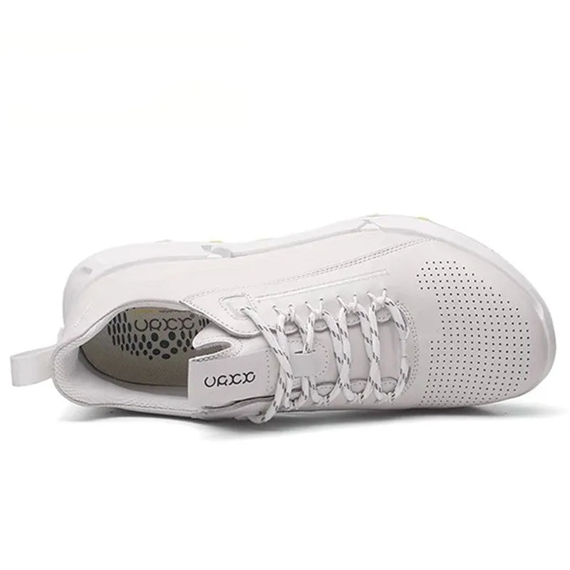 Men's Sneakers Casual Sports Shoes for Men Lightweight Leather Breathable Shoes  Mens Flat White Shoes Zapatillas Hombre