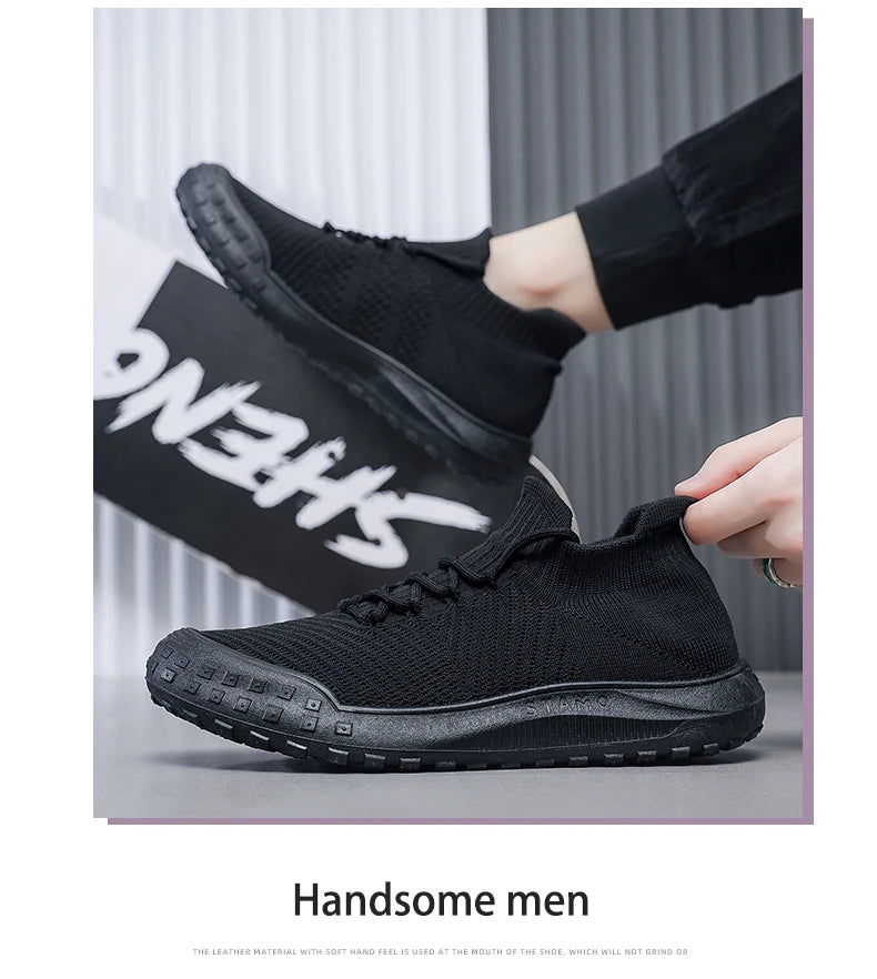 Men Casual Sneakers Summer Breathable Sport Shoes Outdoor Running Shoes male's Mesh Light Comfort Athletic Jogging Walking Shoes