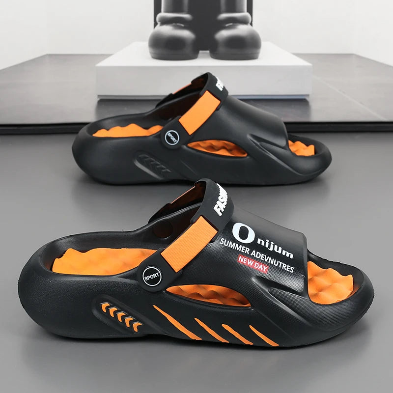 Men Slippers 2025 New Summer EVA Soft-soled Platform Slides Sandals Indoor Outdoor Walking Beach Shoes Flip Flops Mens Shoes