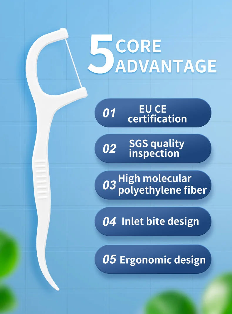 150/300pcs Dental Floss Picks Toothpicks With Thread fil dentairehilo dental flosser Tooth Threads Teeth Cleaning Oral health