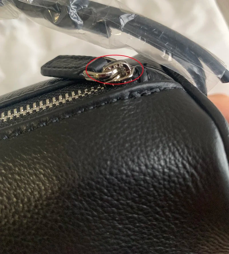 VIELINE Women's  Pencil Bag Pillow Bag Genuine Leather Underarm Hobo Bag Day Clutches Ladies Simple Design Mini Purse