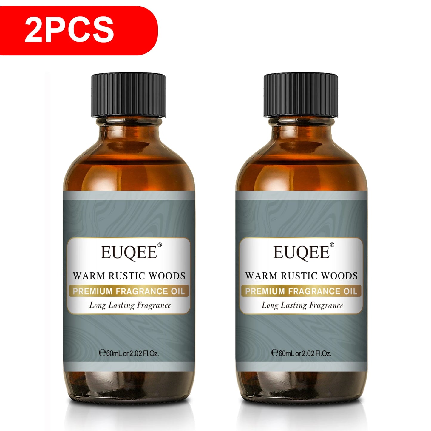 EUQEE 2PCS Men's Fragrance Oil Set For Diffuser 60ml Coconut Cream Pumpkin Pie Leather Coffee Bay Rum Aroma Fragrance Oil