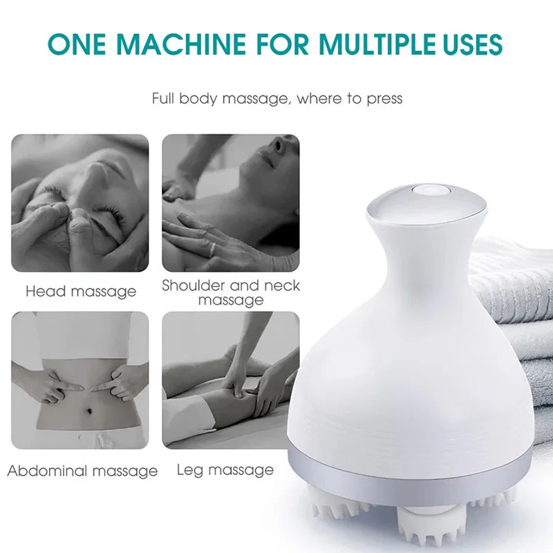 Electric Head Massage Health Care Antistress Relax Body Massagem  Deep Tissue Wireless Scalp Massager Prevent Hair Loss Relieve