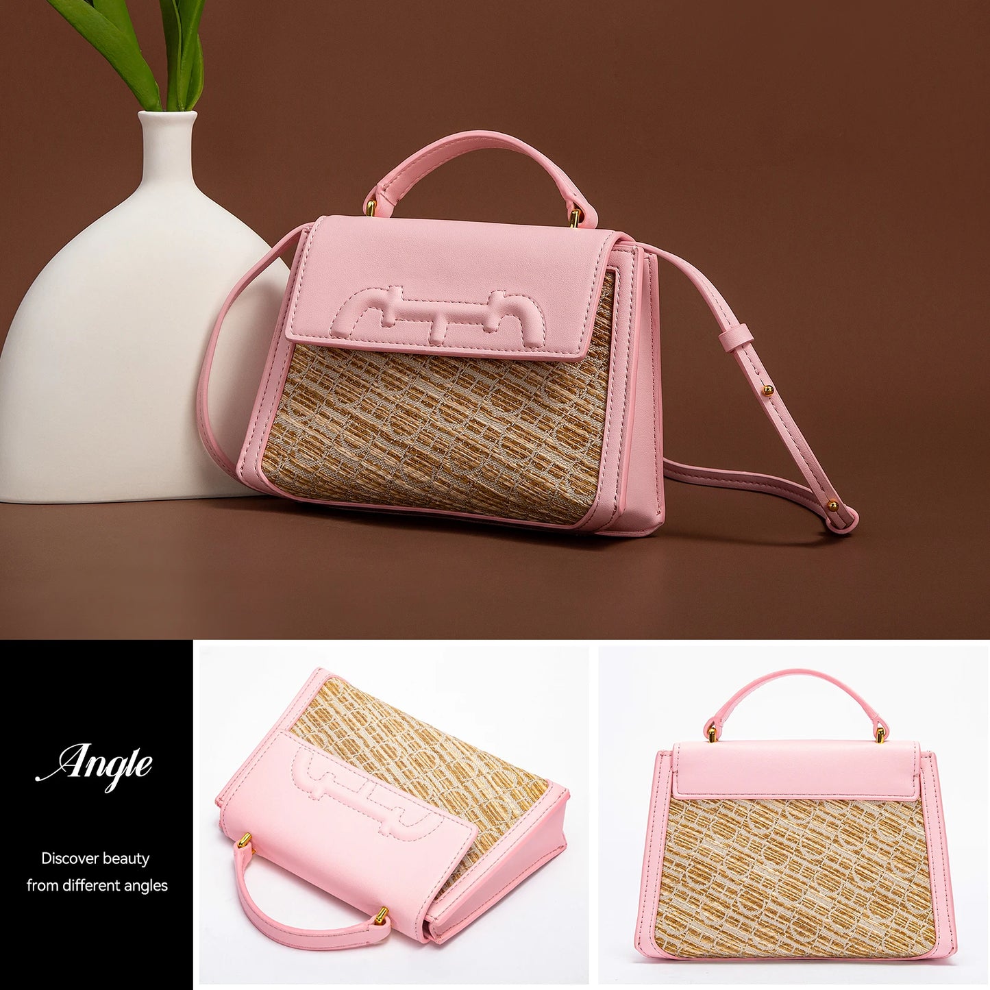 CHCH Women's Shoulder Bag New Handheld Flip Panel Panel Design Handbag