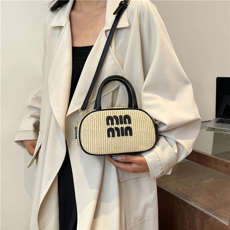 Crossbody Bags for Women 2025 New Summer Straw Bag High Quality Purse and Handbag Designer Shoulder Bag Cute Beach Bag