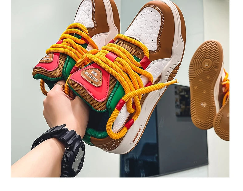 2024 Fashion Men's Casual Sneakers Platform Shoes Size 46 Comfortable Chunky Designer Skateboard Shoes for Men zapatillas hombre