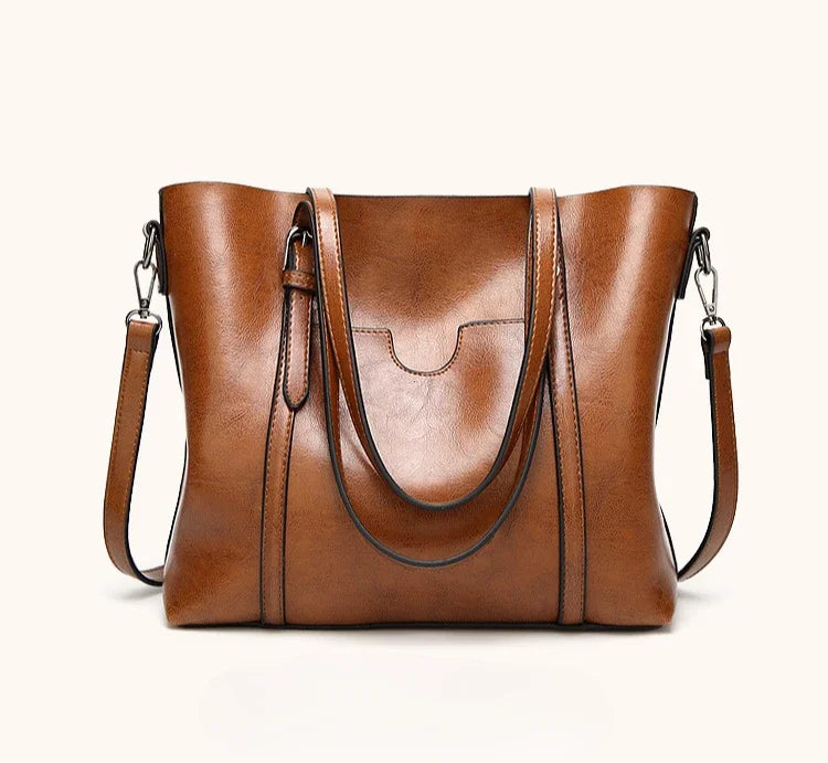 Shoulder Bags for Women Oil Wax Leather Handbag Tote Crossbody Bag Vintage Satchels Women Bags Designer Handbag High Quality
