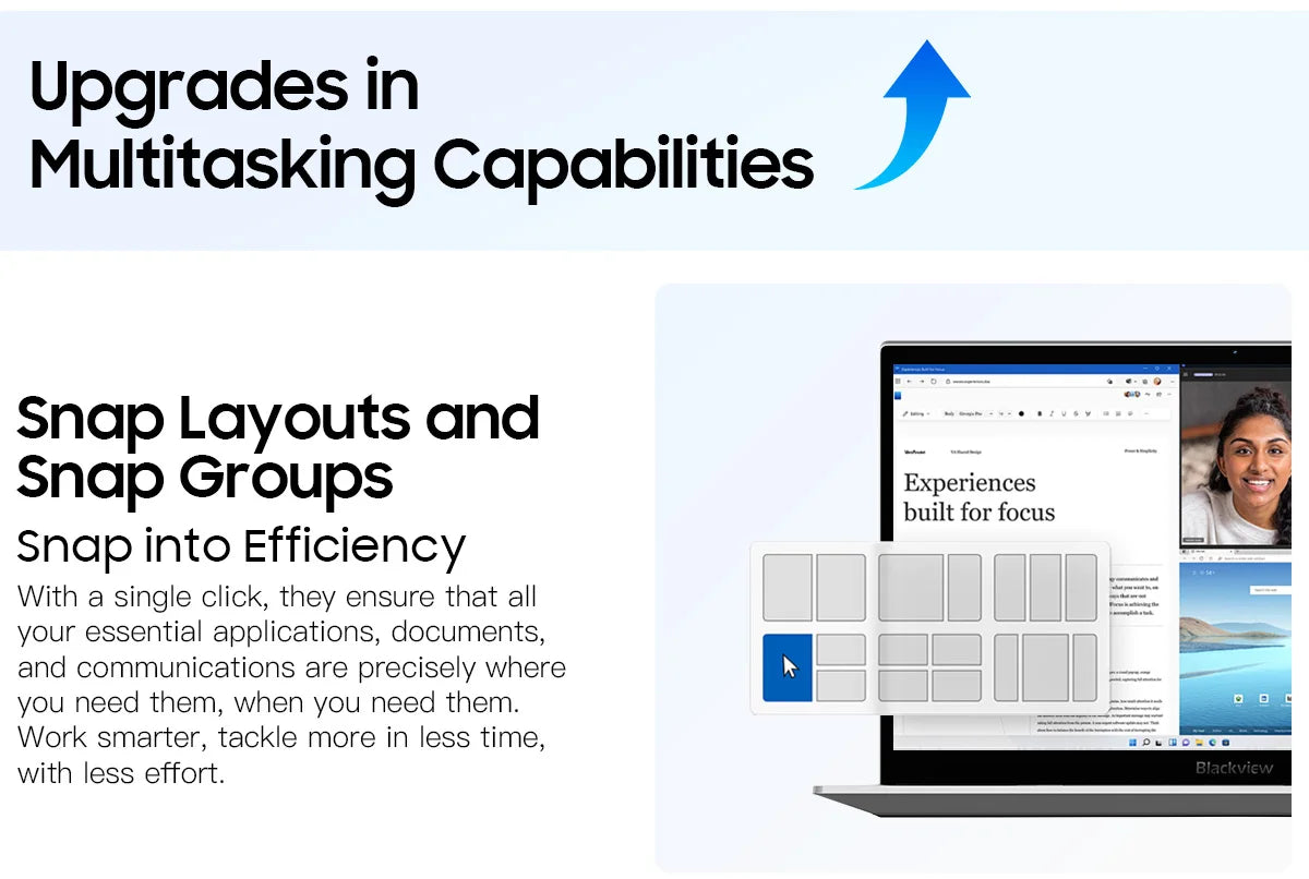 Blackview AceBook 8 Laptop 15.6" 12th Gen Intel Alder Lake N97 16GB RAM 512GB SSD + expansion up to 1TB Windows 11 Home 15.6"