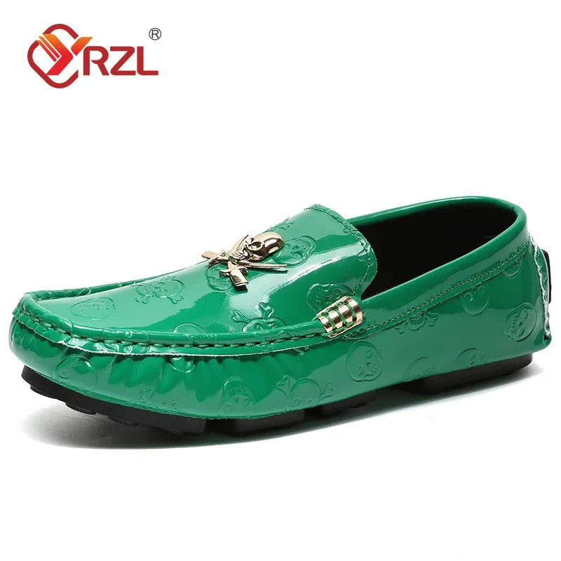 YRZL White Loafers Men Casual Shoes Handmade Lazy Shoes Men Loafers Moccasins Size 48 Breathable Slip on Driving Loafers for Men