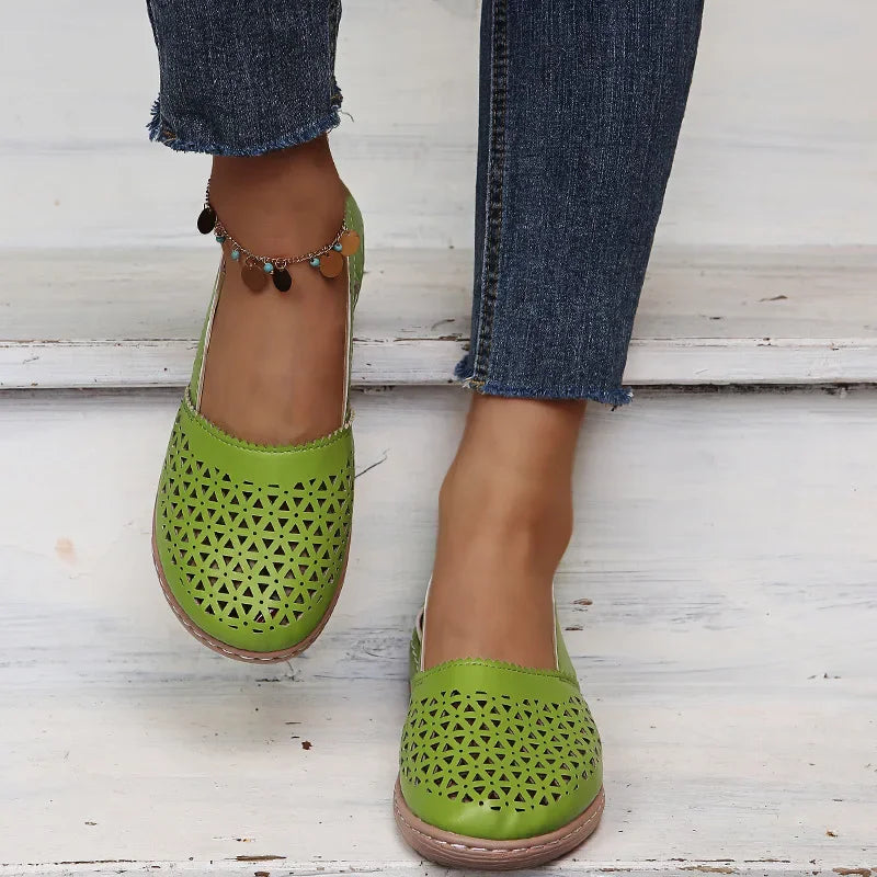 2023 New Women Wedges Sandals Hollow Out Vintage Woman Shoes Slip on Casual Sewing Ladies Sandal Female Summer Zapatos Muje