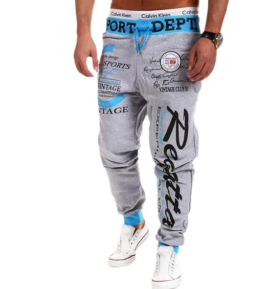 男士街頭潮流運動褲 Y2K Graffti 嘻哈抽繩腰部寬鬆慢跑褲帶口袋寬鬆低襠褲