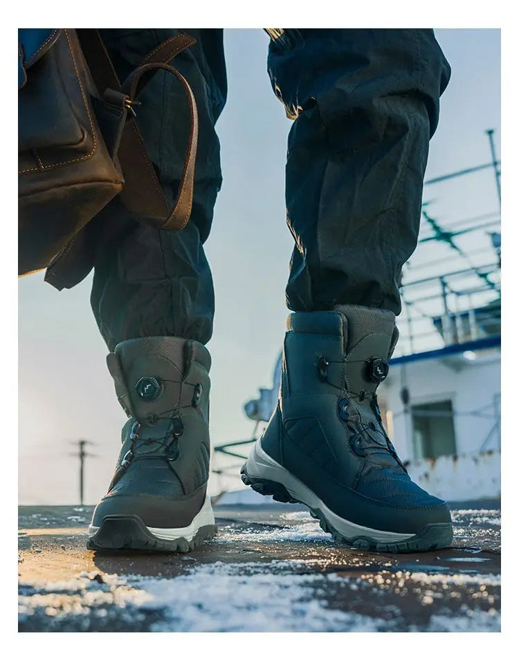 2025 Winter New Thick-soled Non-slip Comfortable Lightweight Velvet Outdoor Cotton Boots Men