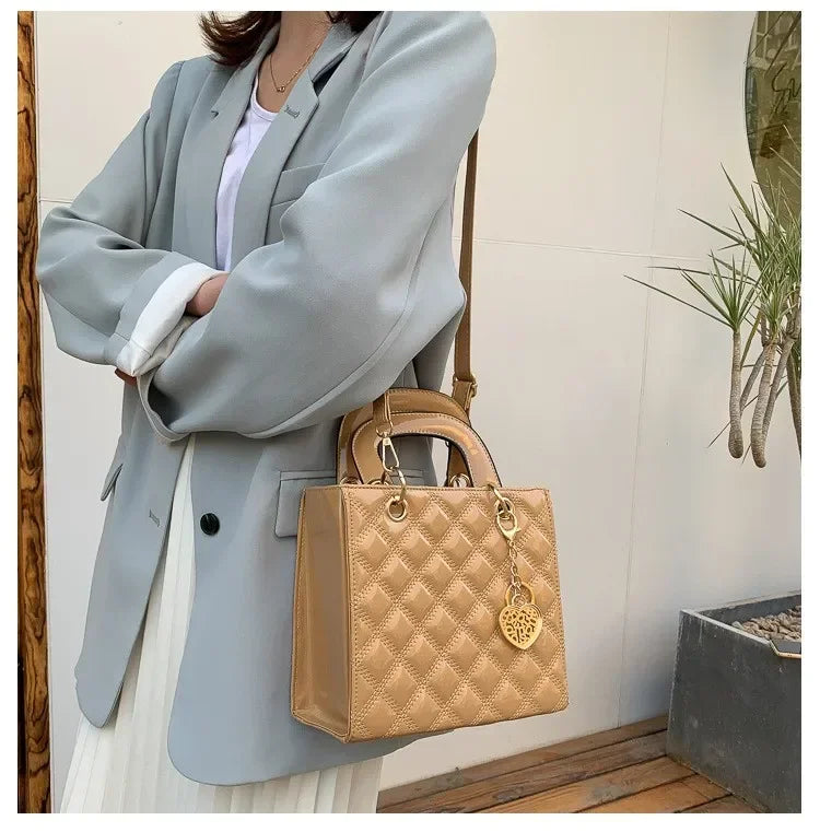 Handbag Women Brand Luxury Totes High Quality Fashion Classic Quilted Square Handle Bag Women Crossbody Shoulder Bags Dropship