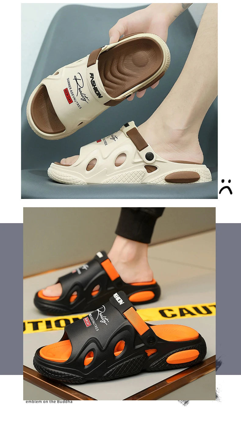 Sandals Beach Shoes Men's Slippers Soft and Comfortable Thick Bottom Wear-resistant Indoor and Outdoor Bathroom Unisex Fashion