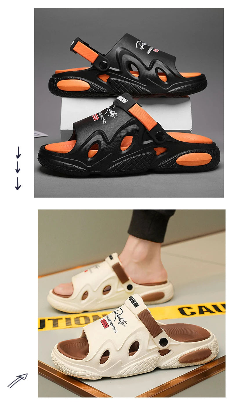 Sandals Beach Shoes Men's Slippers Soft and Comfortable Thick Bottom Wear-resistant Indoor and Outdoor Bathroom Unisex Fashion