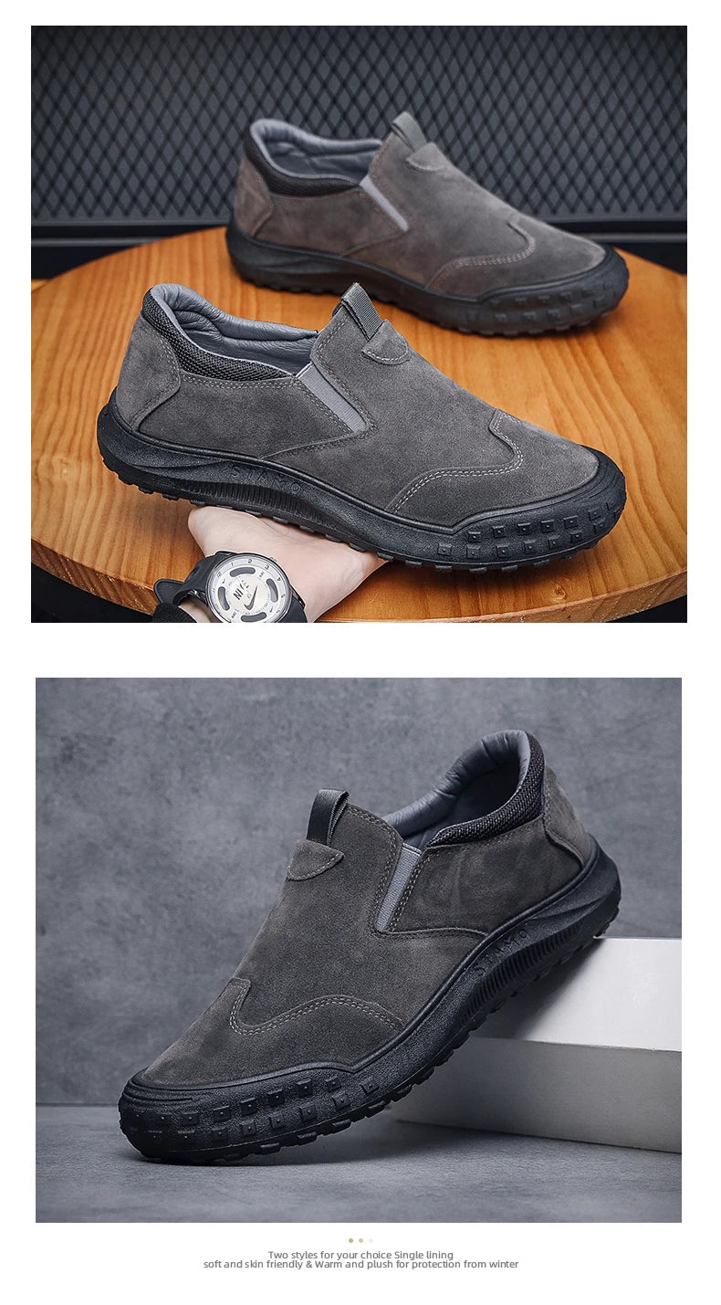 2025Men's Workwear Casual Sneakers Indoor Breathable Loafers Outdoor Seasonal Lightweight Beach Shoes Soft Sole Non-slip Fashion