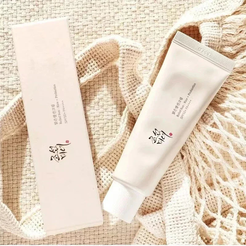 大米菸鹼醯胺精華防曬精華油清爽爽膚水保濕霜人參油爽膚水女士保養品