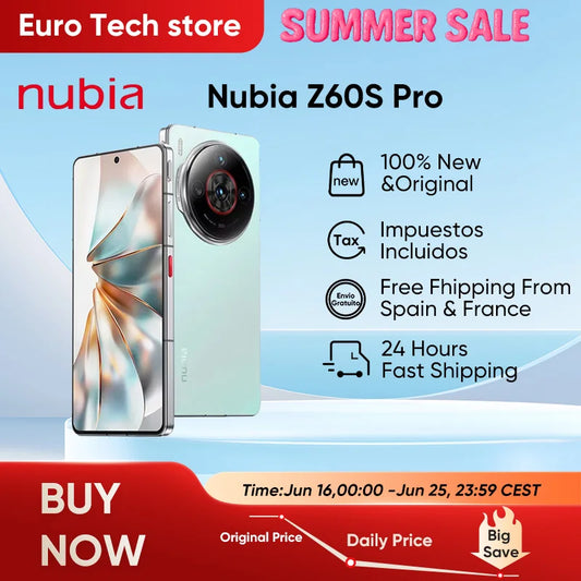Nubia Z60S Pro 6.78" Smartphone Snapdragon 8 Gen 2 5100mAh Battery 80W charge satellite communication AI Phone Global Version