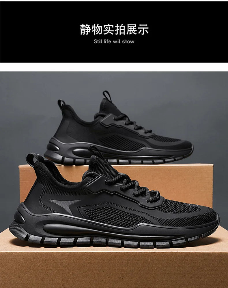 Men's Sports and Casual Shoes 2023 Summer New Lace up Running Shoes Fashion Korean Breathable Men's Shoes