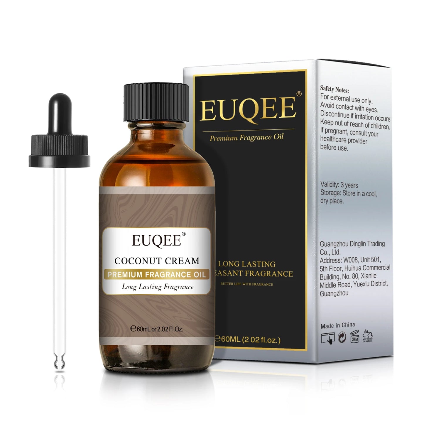 EUQEE 2PCS Men's Fragrance Oil Set For Diffuser 60ml Coconut Cream Pumpkin Pie Leather Coffee Bay Rum Aroma Fragrance Oil