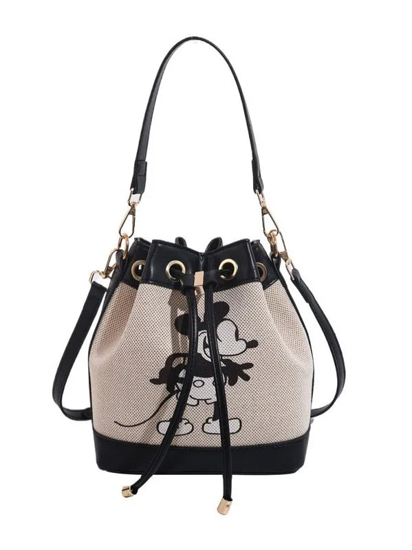 Disney Mickey New Women's Shoulder Bag Cartoon Cute Women's Handbag Fashion Trendy Women's Bag Large Capacity High Quality