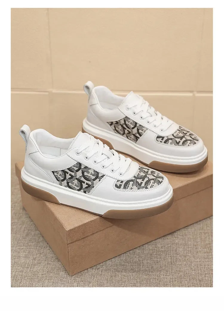 2025 Spring New Men's Shoes All Fashion Increase Board Shoes Senior Sense Retro Bar Fashion Shoes Non-slip Street Casual Shoes