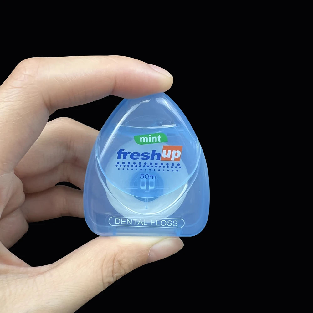 Portable Dental Floss Teeth Clean Oral Care Tooth Cleaner Teeth Gap Cleaning Polymer 50M Clean Wire Mint Toothpick Cleaning