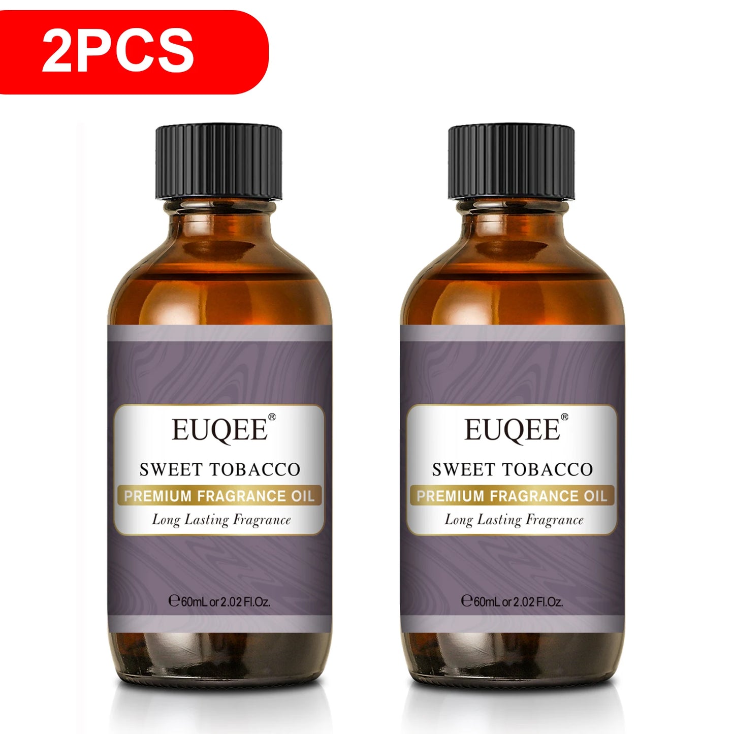 EUQEE 2PCS Men's Fragrance Oil Set For Diffuser 60ml Coconut Cream Pumpkin Pie Leather Coffee Bay Rum Aroma Fragrance Oil