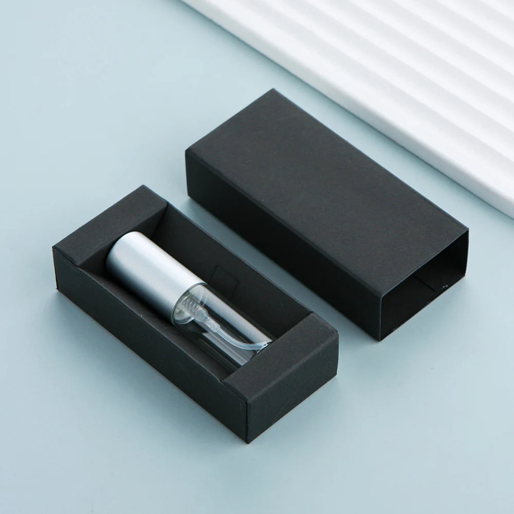 50 件/批 5ml 香水瓶配香水紙盒香水可填充霧化器噴霧瓶噴霧器定制 LOGO 另付費