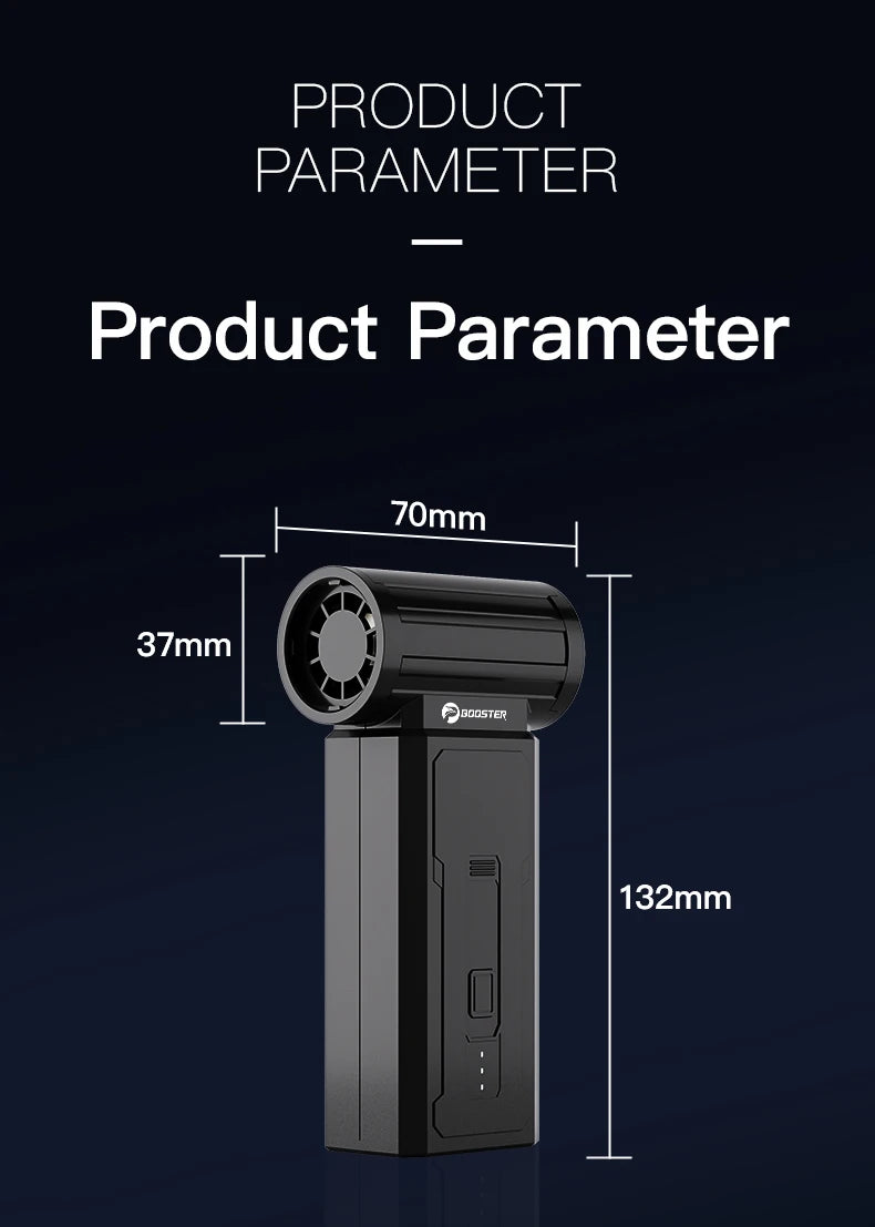 BOOSTER W01 Mini Turbo Jet Fan Turbo Fan Powerful Air Blower 100,000 RPM Powerful Blower with High Speed Duct Fan Turbo Blower