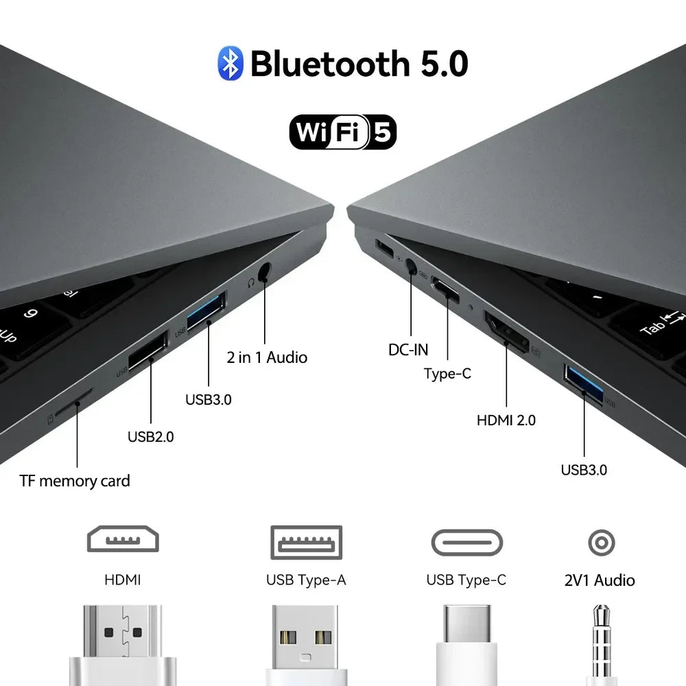 Blackview AceBook 8 Laptop 15.6" 12th Gen Intel Alder Lake N97 16GB RAM 512GB SSD + expansion up to 1TB Windows 11 Home 15.6"