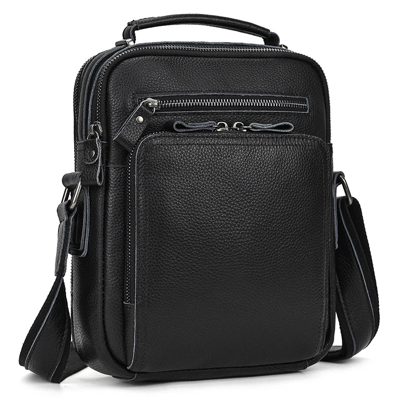 Newsbirds Leather Shoulder Bag Vintage Style Crossbody Bag Books School Bag Of Men Male Daily Messenger Bag Crazy Horse Skin