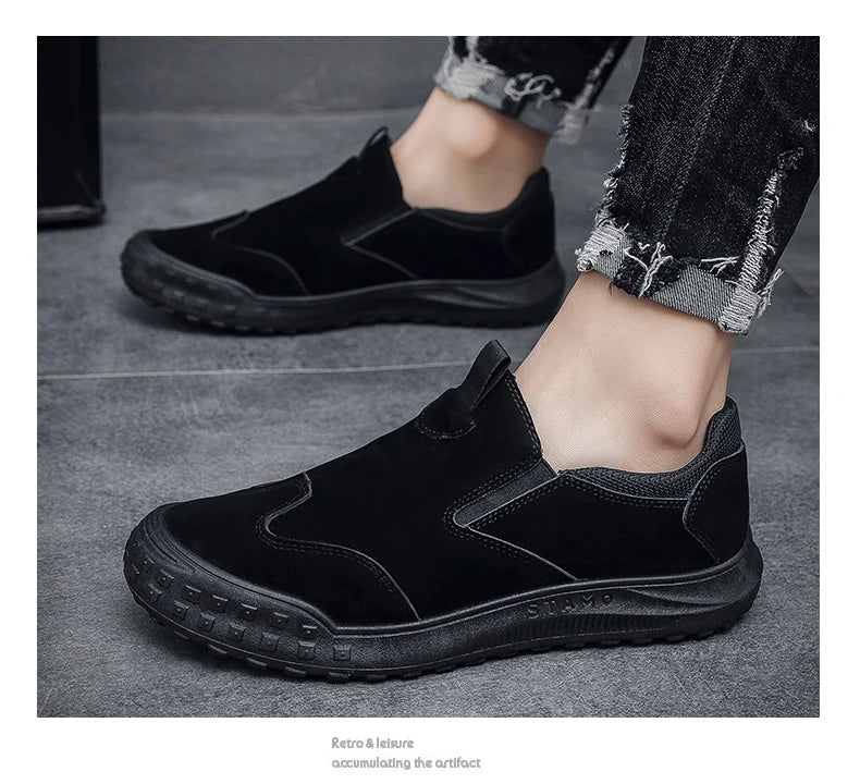 2025Men's Workwear Casual Sneakers Indoor Breathable Loafers Outdoor Seasonal Lightweight Beach Shoes Soft Sole Non-slip Fashion
