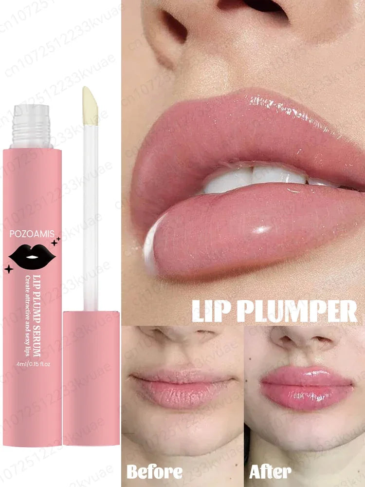Lip plumping balm, quickly achieve extremely plump lips Instant Volumising Lip Plumper Oil Collagen Lip Gloss Moisturizer Repair