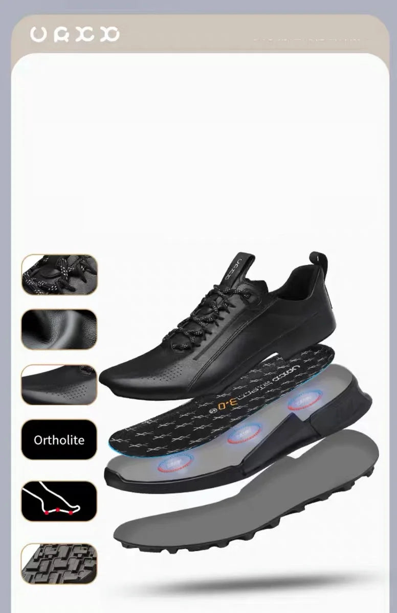 Men's Sneakers Casual Sports Shoes for Men Lightweight Leather Breathable Shoes  Mens Flat White Shoes Zapatillas Hombre