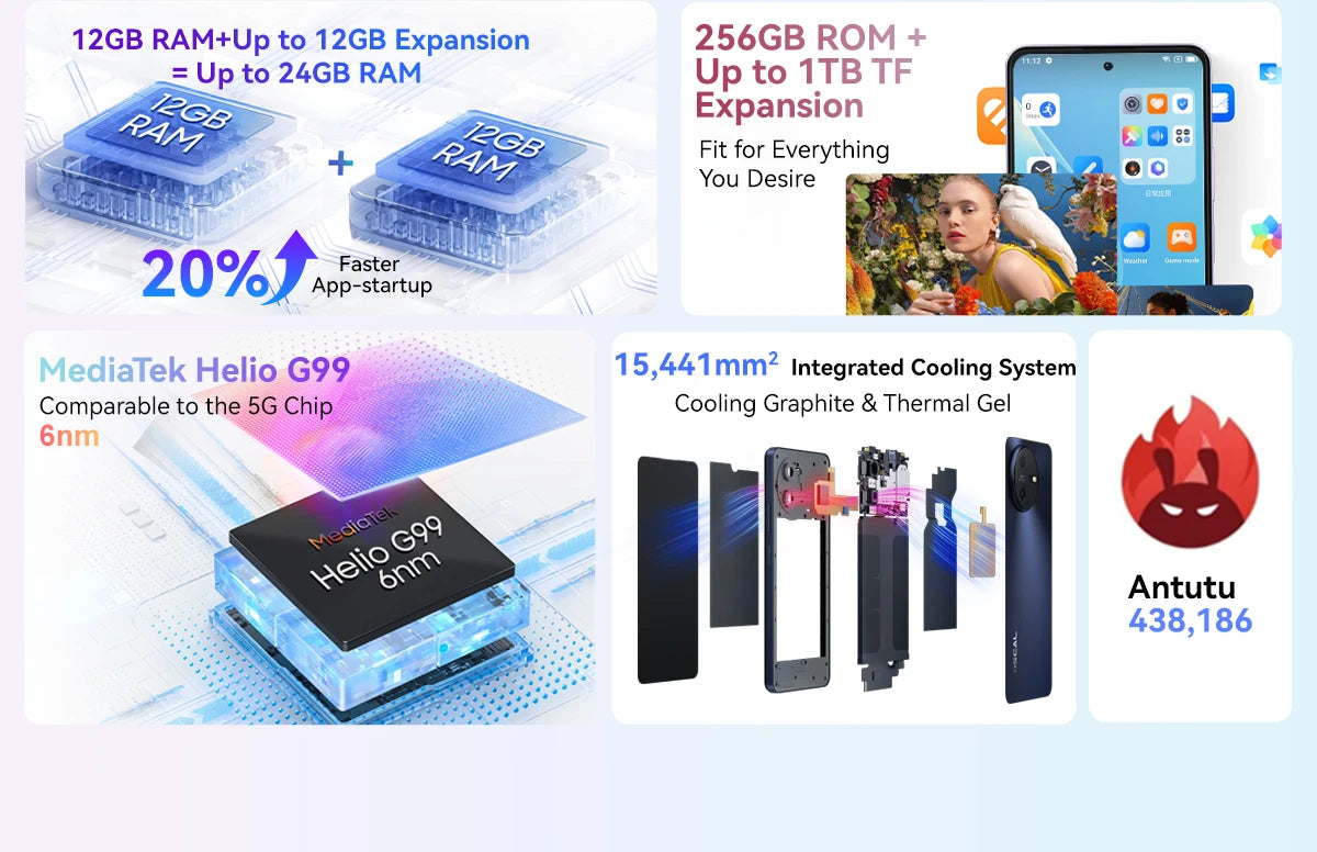 [World Premiere] OSCAL TIGER 12 Smartphone Android13 Helio G99 6.78'' 120Hz 2.4K Display Cell Phone 24GB 256GB 64MP Mobile Phone