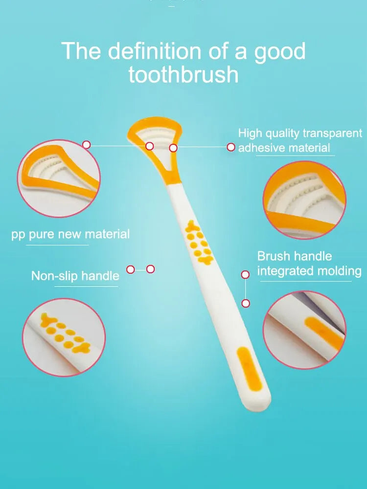 Tongue Scraper Tongue Cleaning Brush Care Plastic Tongue Scraper Travel Portable Freshen Breath Tongue Brush Cleaner for Oral Ca