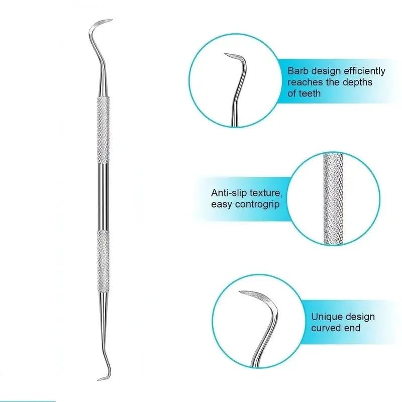 Stainless Steel Dentist Oral Tools Cleaning Flossing Tartar Removal Easy to Clean Not Easy to Break Dental Oral Mirror Care Kit