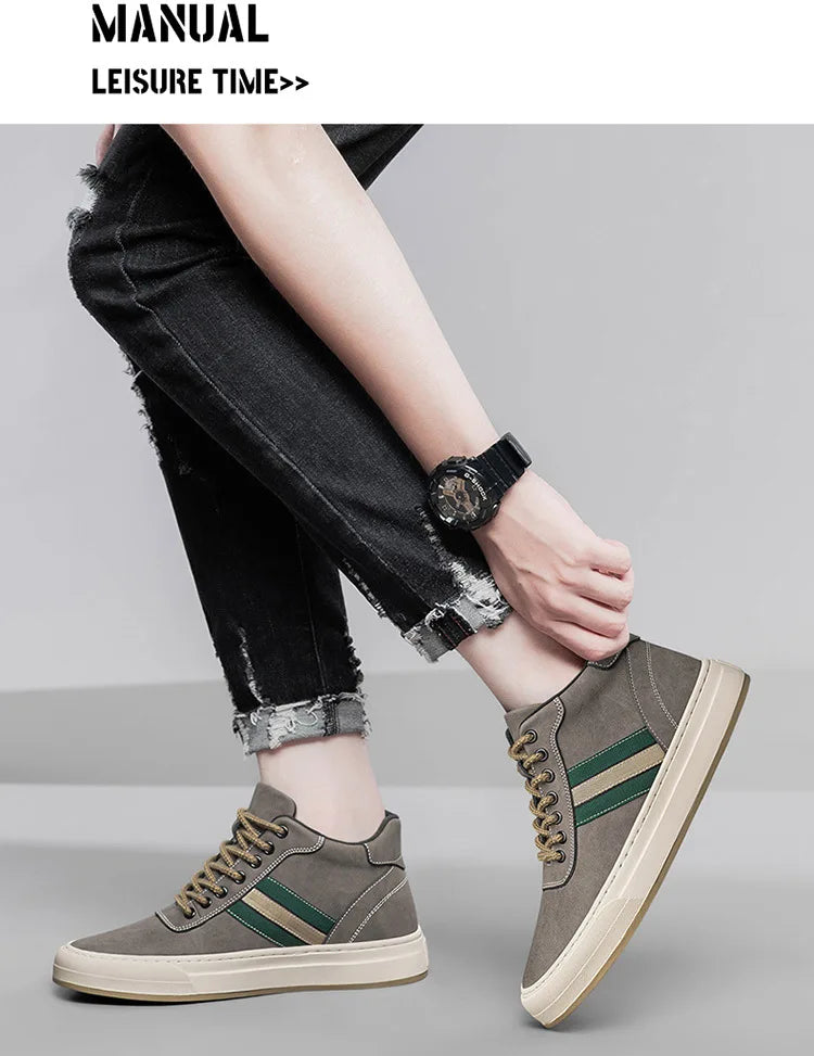 Men's Elevator Shoes Increase 6cm Sneakers Men Sports Shoes Leisure Inner Height Increasing Shoes Hidden Heels Shoes Size 38-44