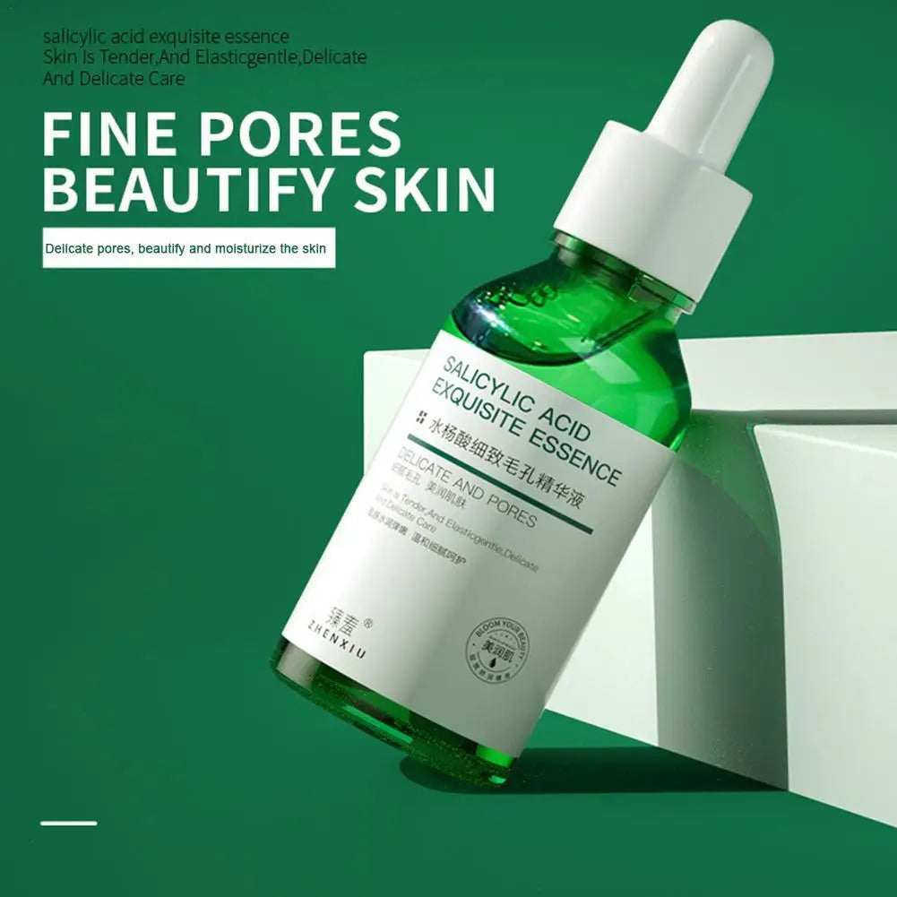 Salicylic Acid Pore Shrinking Essence Anti-acne Exfoliating Blackhead Remover Face Spot Removal Essence Beauty Health Skin Care