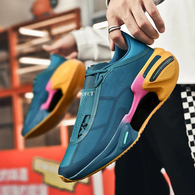 New Men's Running Shoes Breathable Soft Flat Outdoor Sports Cushioning Running Shoes Mesh Comfortable Casual Sneakers for Men