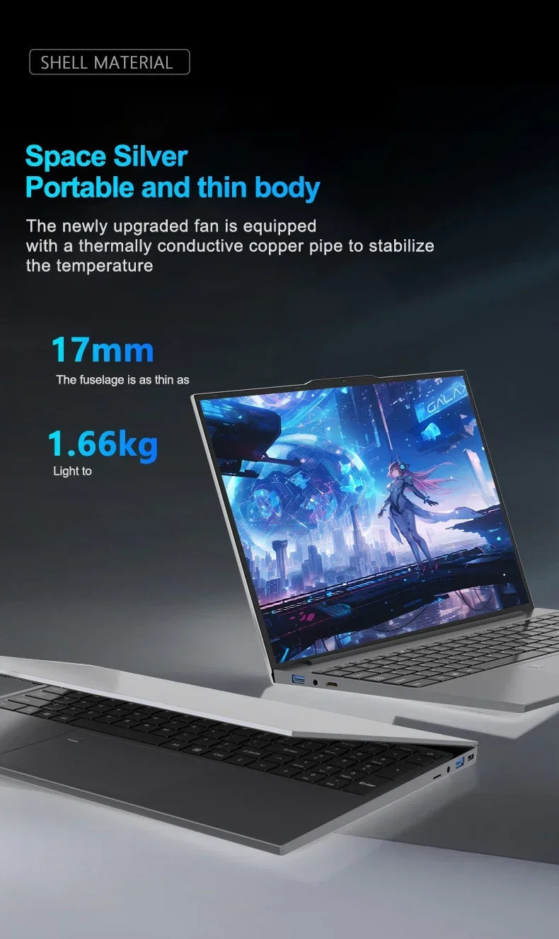 2025 New Laptop Computer Windows 11 32GB RAM 2TB SSD Intel Core i7 6500U 1920*1080 Resolution Laptop 15.6" Office Study Computer