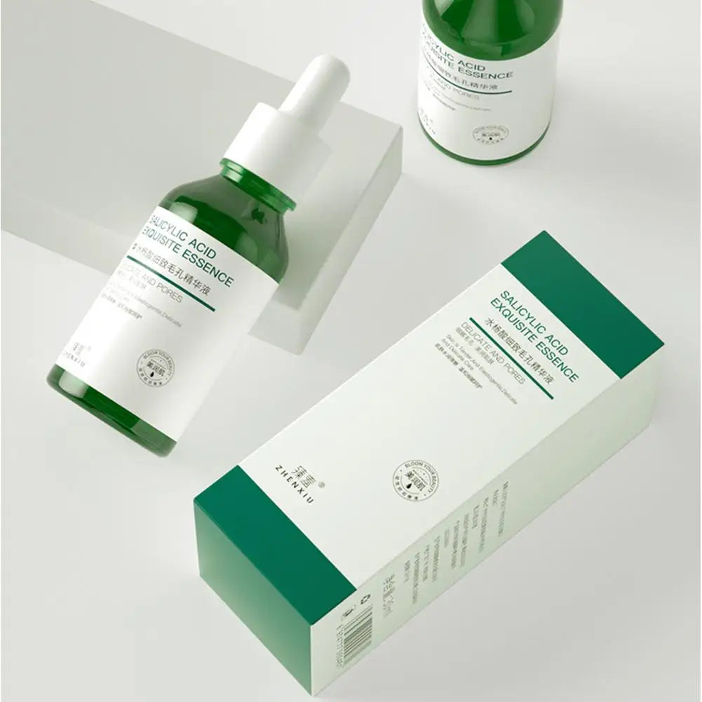 Salicylic Acid Pore Shrinking Essence Anti-acne Exfoliating Blackhead Remover Face Spot Removal Essence Beauty Health Skin Care