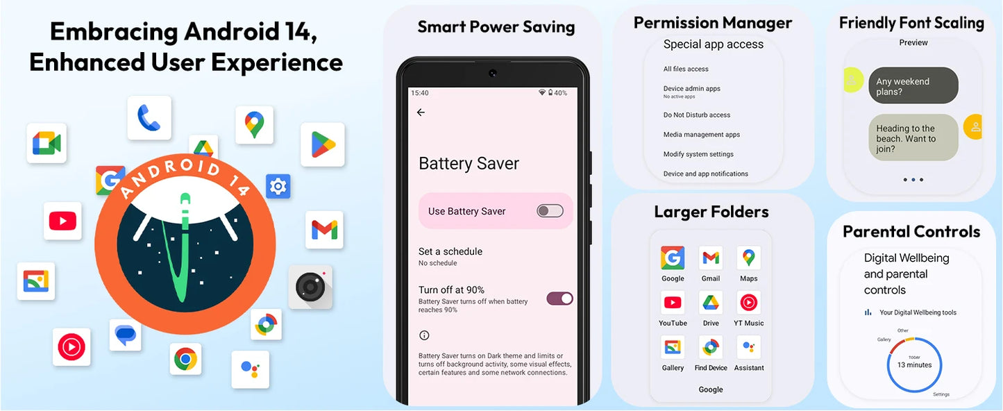 5.5'' XGODY X32 Android 14 Smartphone Dual SIM Octa Core 4GB+16GB Mobile Phones 2850mAh 5+8MP 4G Network Face ID Cellphones