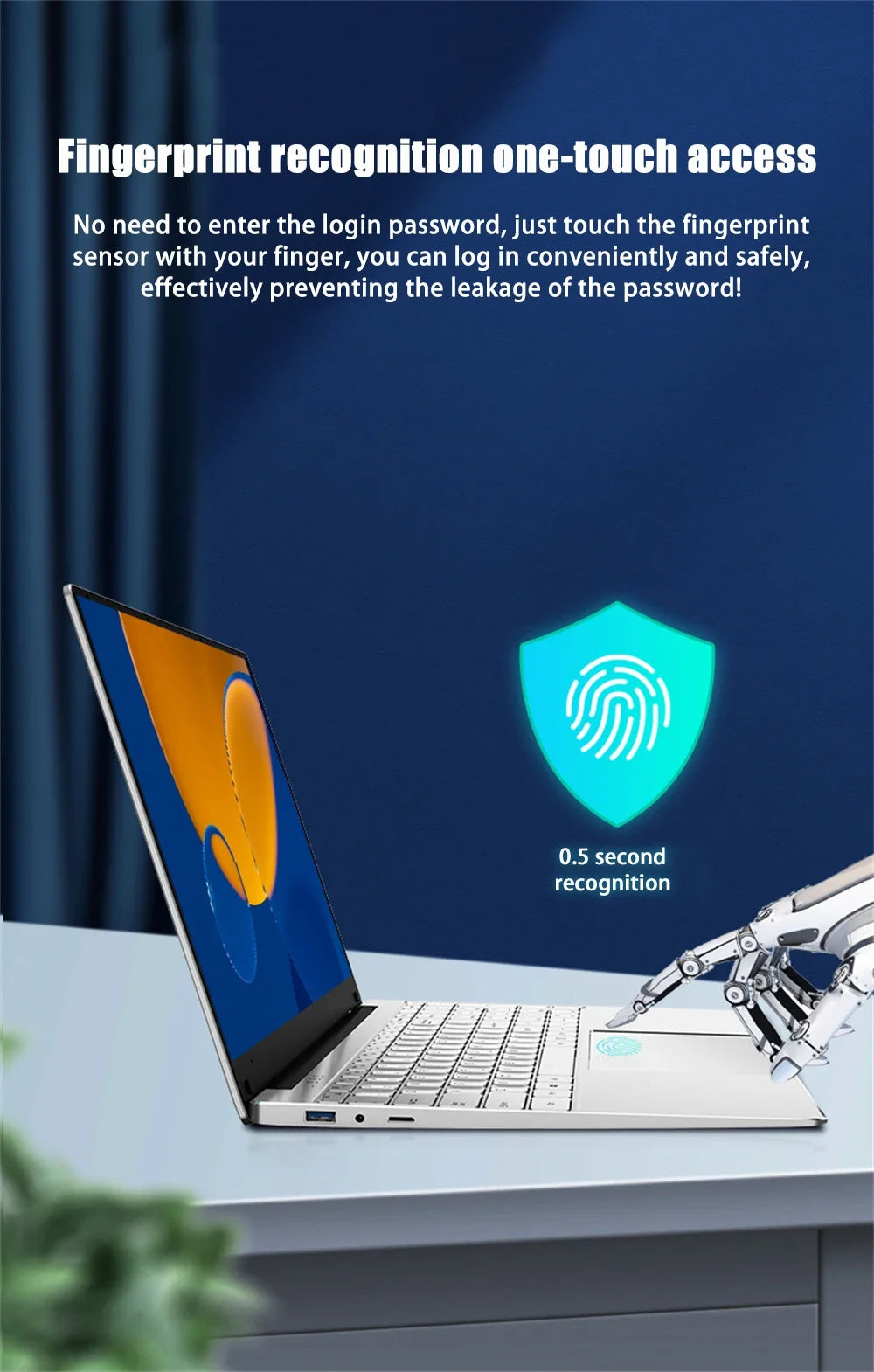 Laptop 15.6" Windows 11 Intel N5095 Office Computer WIFI Backlit Fingerprint Notebook Pc Essential for Travel and Birthday Gifts